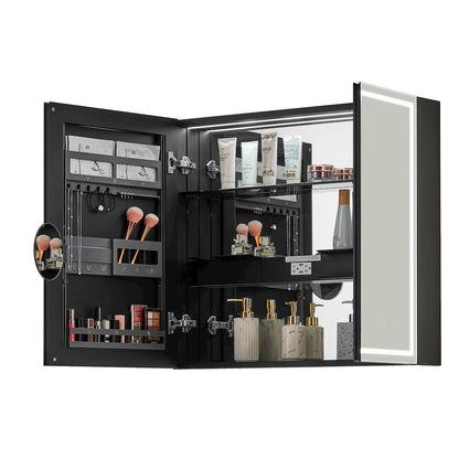 32"x28" Rectangular Frameless Surface-Mount Medicine Cabinet