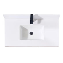 37. in Composite Stone Vanity Top in Snow White with White Sink