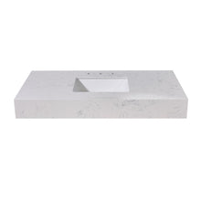 48. in Composite Stone Vanity Top in Aosta White Apron with White Sink