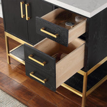36" Single Bathroom Vanity Set in Black Oak without Mirror