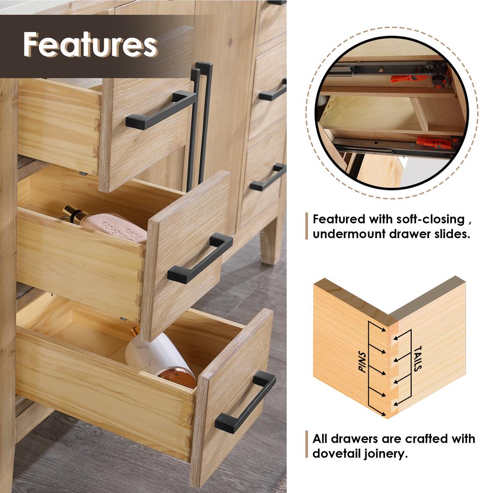 Single Bathroom Cabinet Vanity without Top and Sink, no Mirror