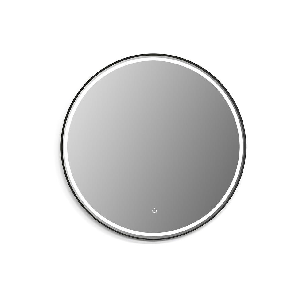Framed in Matt Black Modern Bathroom/Vanity LED Lighted Wall Mirror