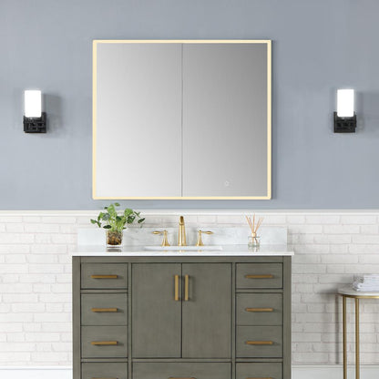 Frameless Surface-Mount/Recessed LED Lighted Bathroom Medicine Cabinet