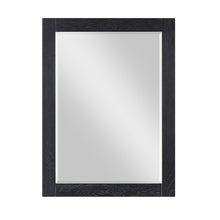 28" Rectangular Bathroom Wood Framed Wall Mirror in Black Oak