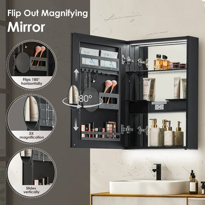 20"x28" Rectangular Frameless Surface-Mount Medicine Cabinet