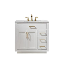 36" Single Bathroom Vanity Set in White without Mirror