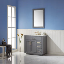 36" Single Bathroom Vanity Set in Gray with Mirror