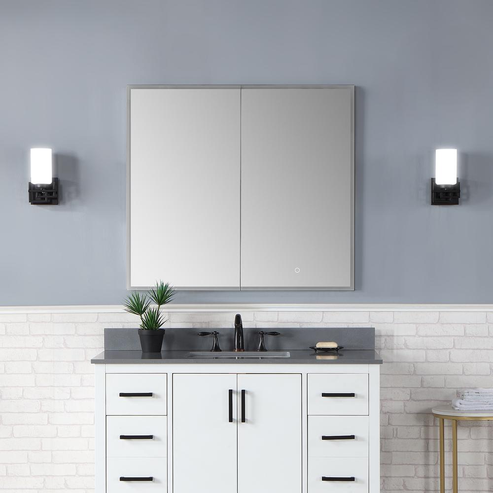 Frameless Surface-Mount/Recessed LED Lighted Bathroom Medicine Cabinet