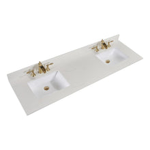 73 in. Composite Stone Vanity Top in Milano White with White Sink
