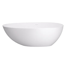 59" x 31" Solid Surface Soaking Bathtub and Integrated Overflow