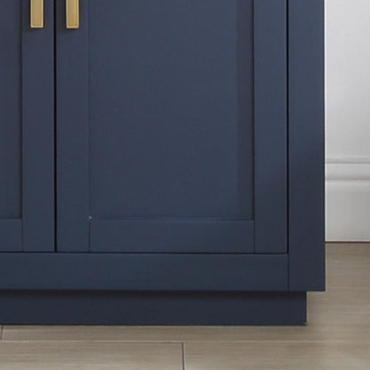 30" Single Bathroom Vanity in Royal Blue with Mirror