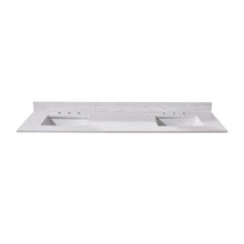 73. in Composite Stone Vanity Top in Aosta White with White Sink