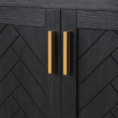 42" Single Bathroom Vanity Set in Black Oak with Mirror