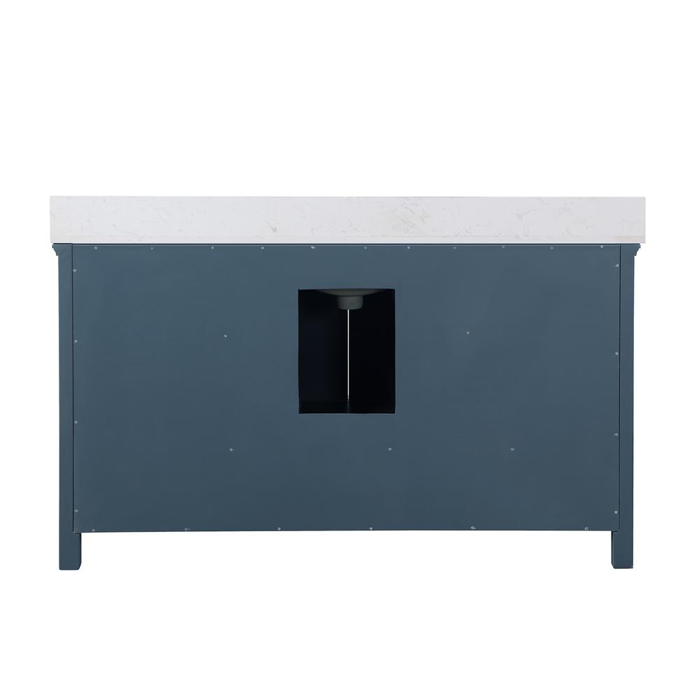 60" Single Bathroom Vanity Set in Classic Blue without Mirror