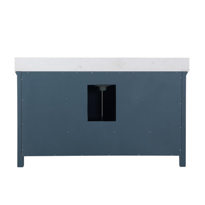 60" Single Bathroom Vanity Set in Classic Blue without Mirror