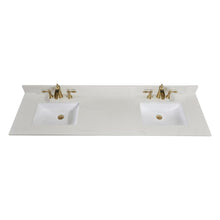 73 in. Composite Stone Vanity Top in Milano White with White Sink