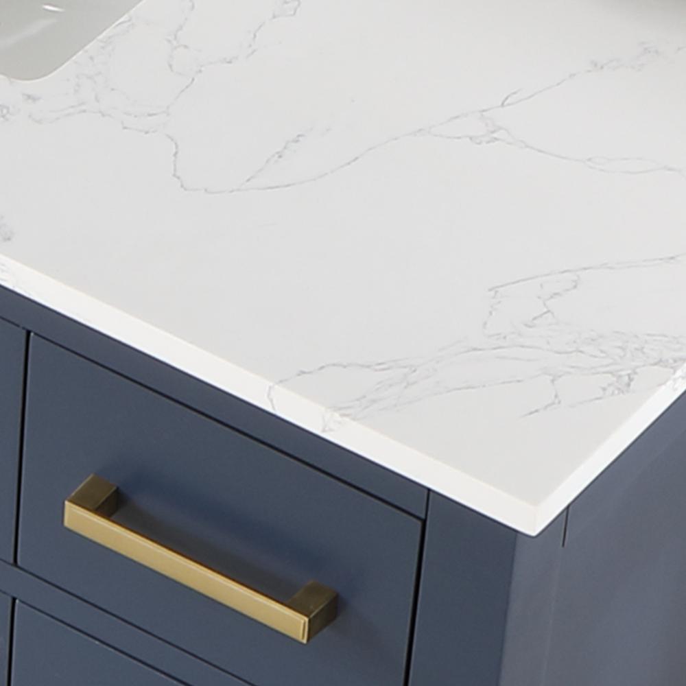 48" Single Bathroom Vanity in Royal Blue with Mirror