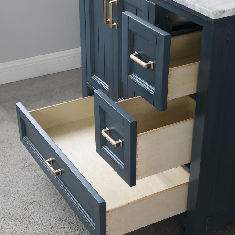 36" Single Bathroom Vanity Set in Classic Blue with Mirror