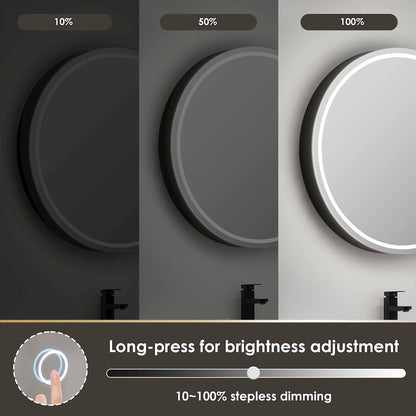 32x32" Round Frameless Surface-Mount Medicine Cabinet