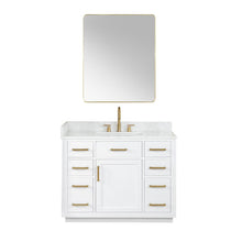 42" Single Bathroom Vanity in White with Mirror