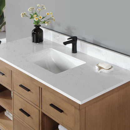 48" Single Bathroom Vanity Set in Brown Pine without Mirror