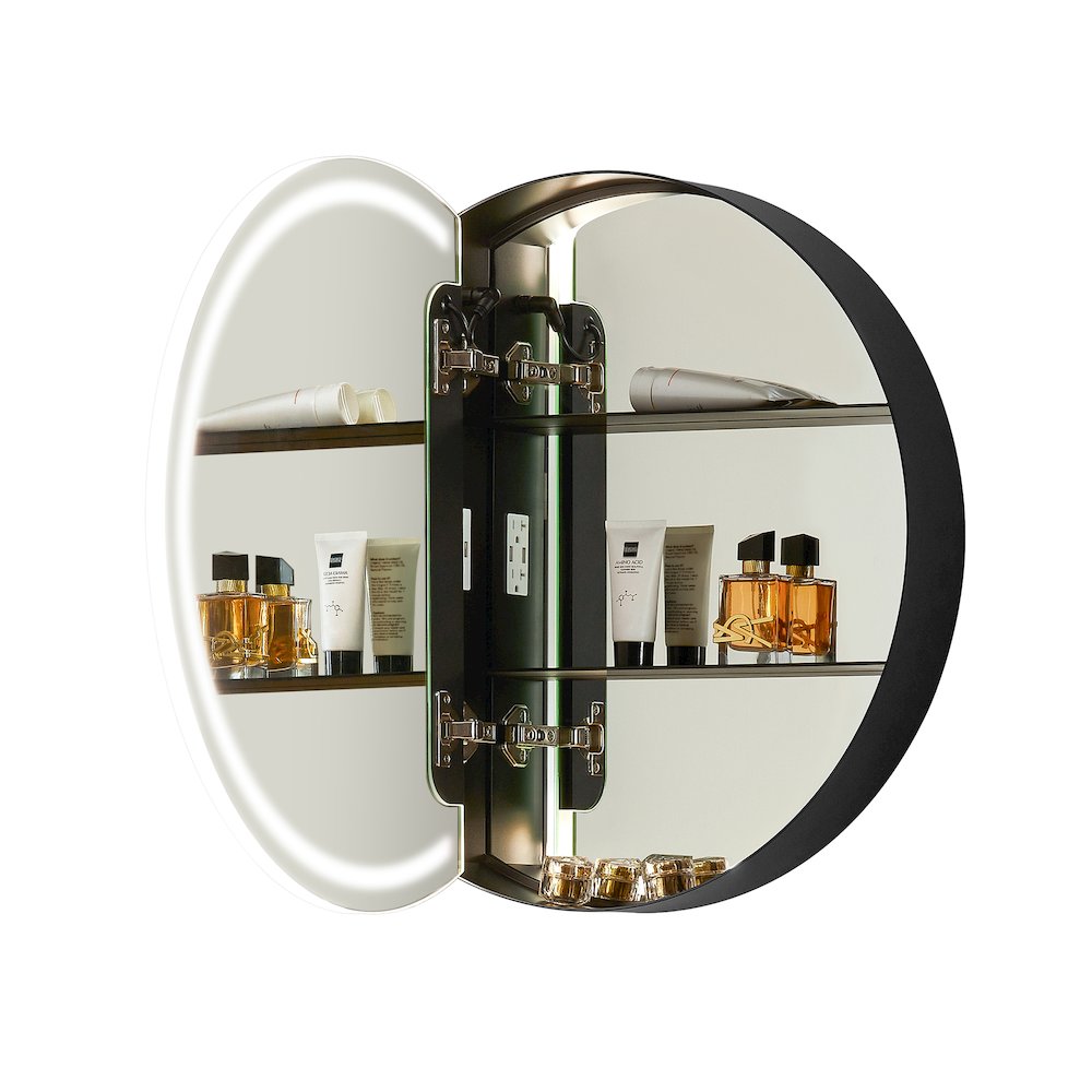 24x24" Round Frameless Surface-Mount Medicine Cabinet