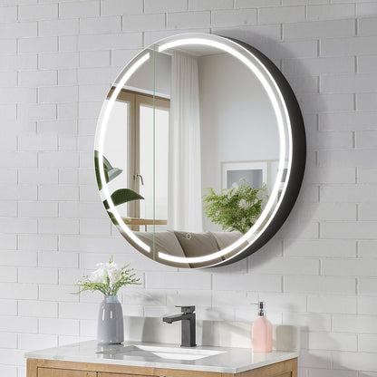32x32" Round Frameless Surface-Mount Medicine Cabinet