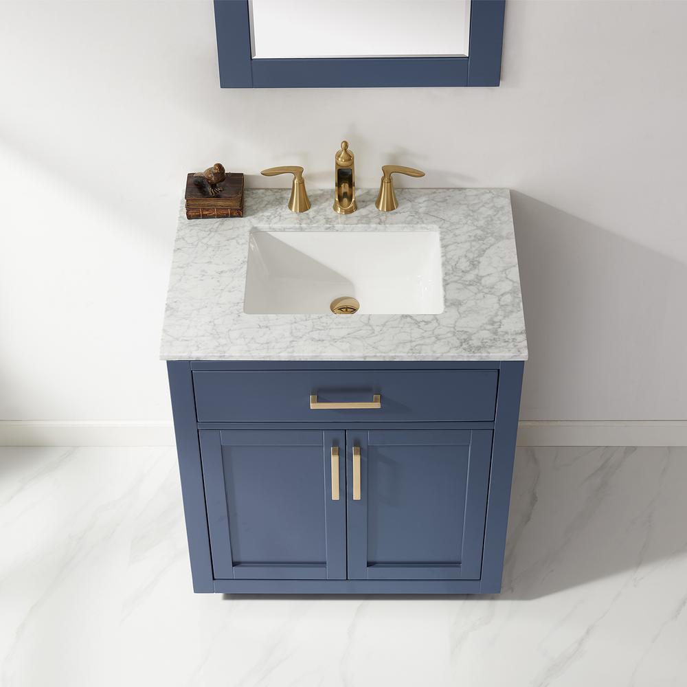 30" Single Bathroom Vanity Set in Royal Blue with Mirror
