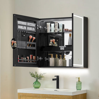 32"x28" Rectangular Frameless Surface-Mount Medicine Cabinet