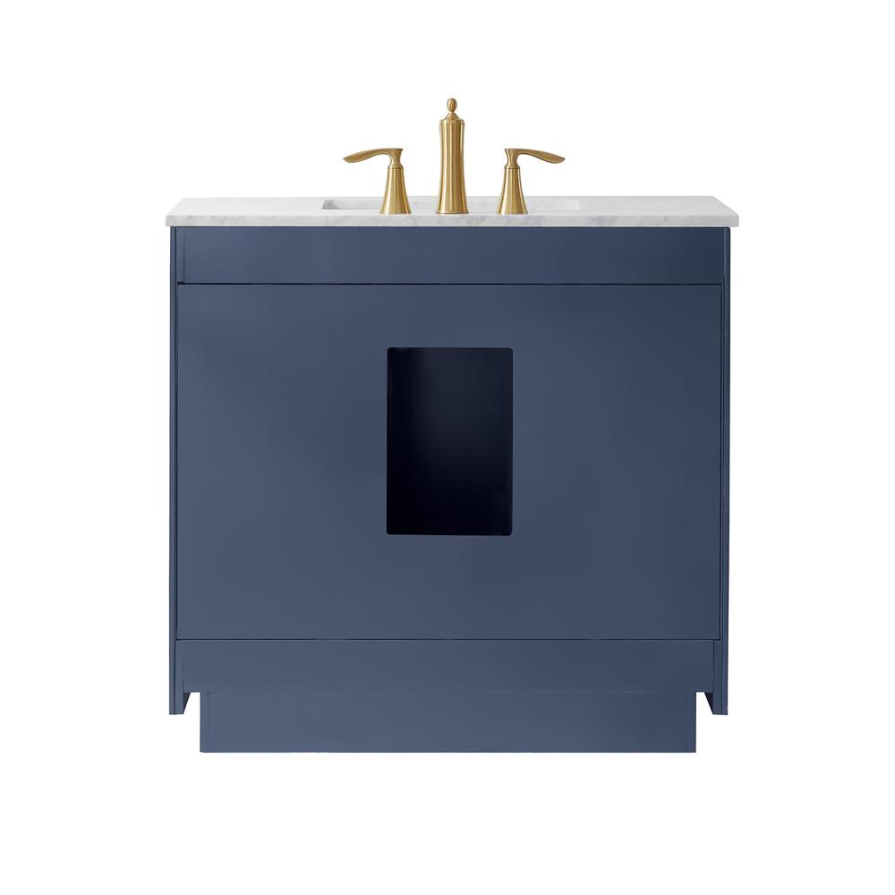 36" Single Bathroom Vanity Set in Royal Blue with Mirror