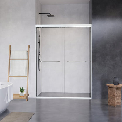 Framed Shower Door in Polished Chrome with Clear Glass