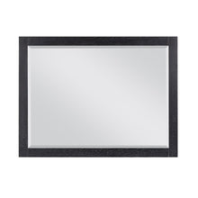 48" Rectangular Bathroom Wood Framed Wall Mirror in Black Oak