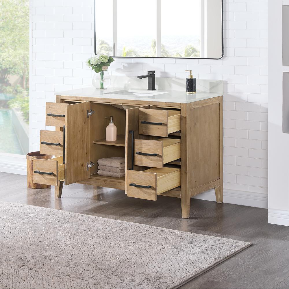 Single Bathroom Cabinet Vanity without Top and Sink, no Mirror