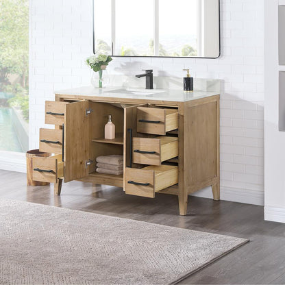Single Bathroom Cabinet Vanity without Top and Sink, no Mirror