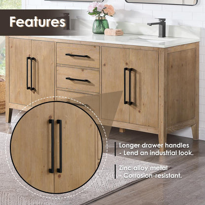 Double Bathroom Vanity in Weathered Fir with Stone Countertop with Mirror
