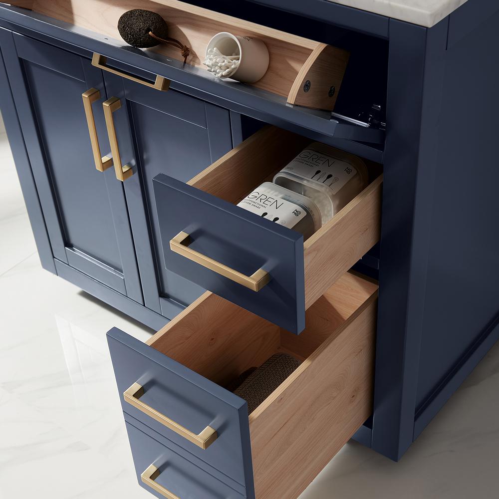 36" Single Bathroom Vanity Set in Royal Blue with Mirror