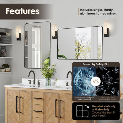60" Double Bathroom Vanity with Grain White Engineered Stone Countertop