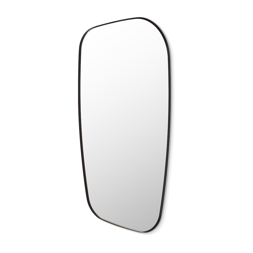 26"x48" Novelty Aluminum Framed in Matte Black Modern Bathroom Wall Mirror