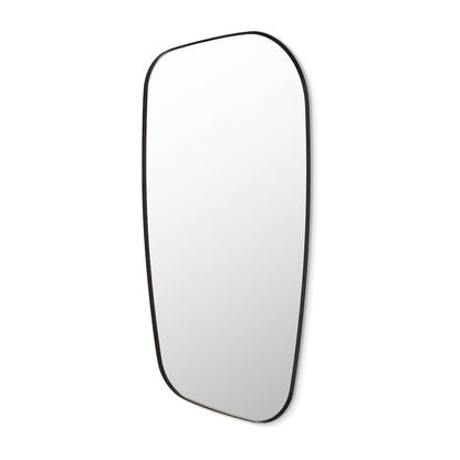 26"x48" Novelty Aluminum Framed in Matte Black Modern Bathroom Wall Mirror