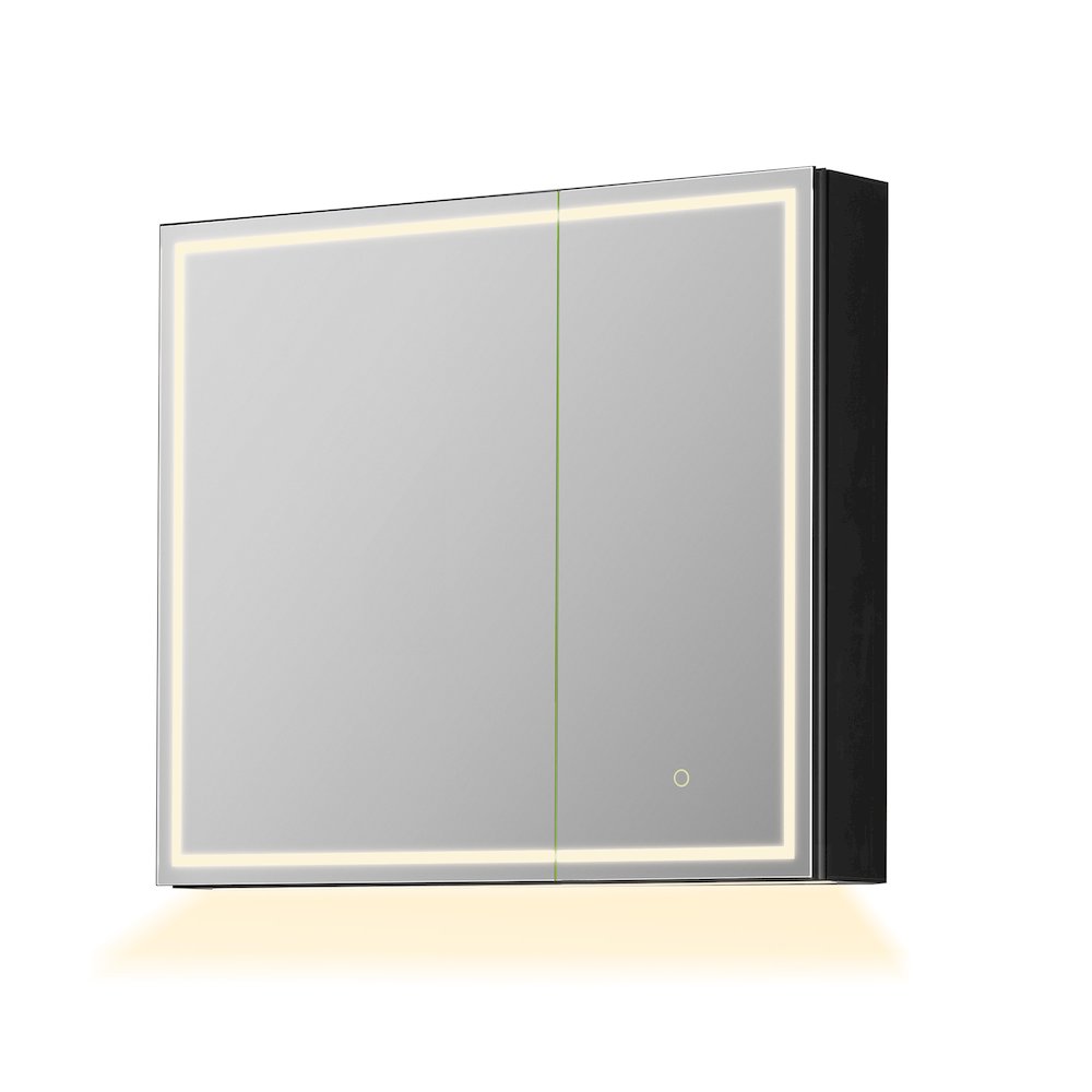 32"x28" Rectangular Frameless Surface-Mount Medicine Cabinet