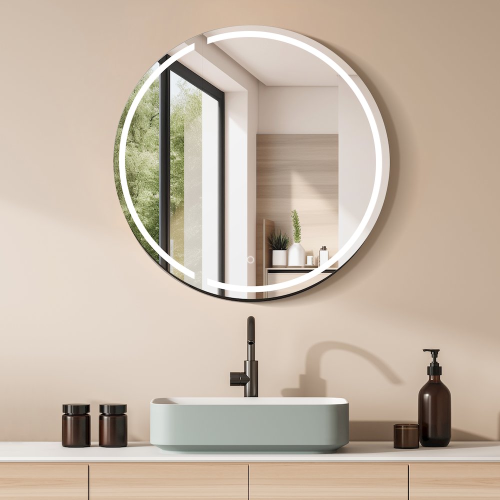 32x32" Round Frameless Surface-Mount Medicine Cabinet