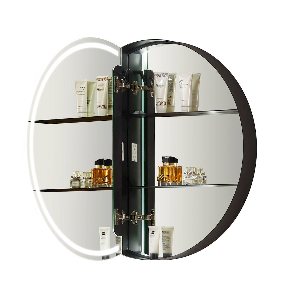 32x32" Round Frameless Surface-Mount Medicine Cabinet