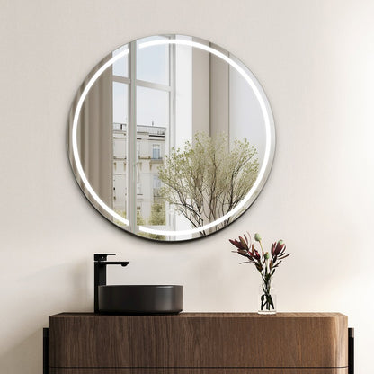 32x32" Round Frameless Surface-Mount Medicine Cabinet