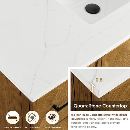 Clara 72" Double Bathroom Vanity in Weathered Brown
