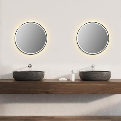 Framed in Matt Black Modern Bathroom/Vanity LED Lighted Wall Mirror