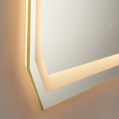 48x30" Octogan Frameless Modern LED Bathroom Vanity Mirror