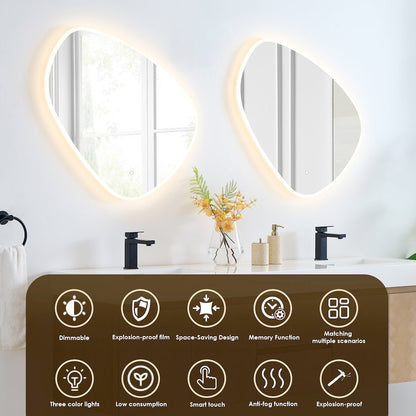 Double Bathroom Vanity in Light Brown White Artificial Drop-in Sink
