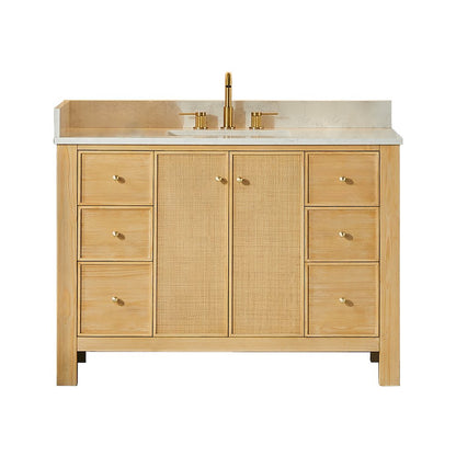 Cedar 48" Single Bathroom Vanity in Natural Wood