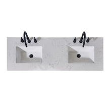 60. in Composite Stone Vanity Top in Aosta White Apron with White Sink