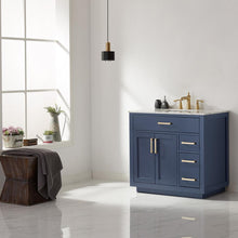 36" Single Bathroom Vanity Set in Royal Blue without Mirror